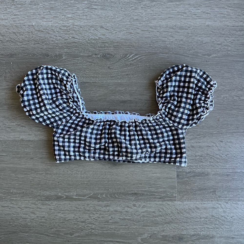 aerie gingham swim top
